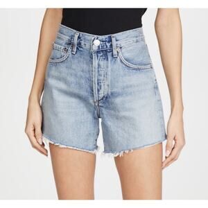 Agolde Light Blue Jean Shorts
